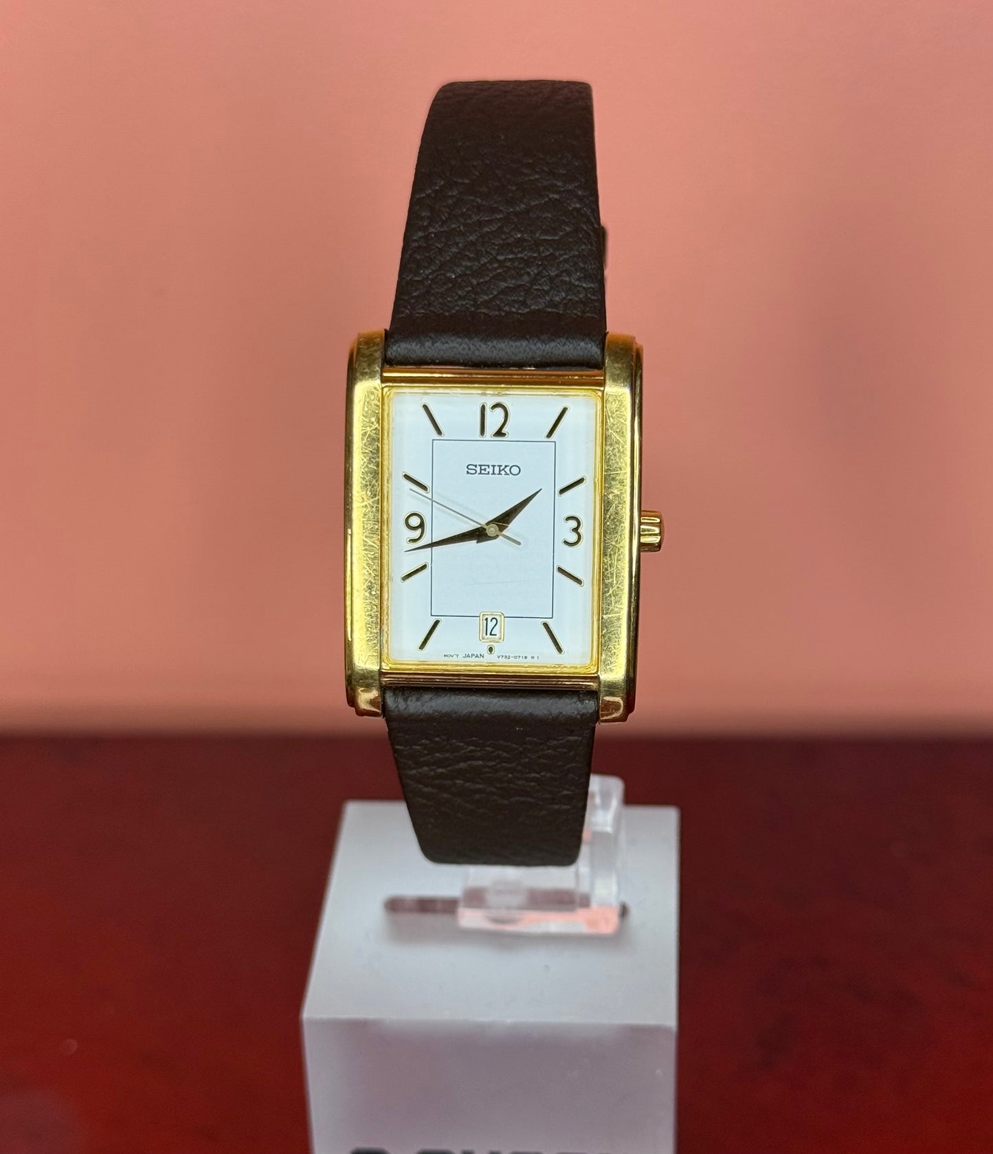 Seiko V752-0449 Quartz Watch Gold Tone