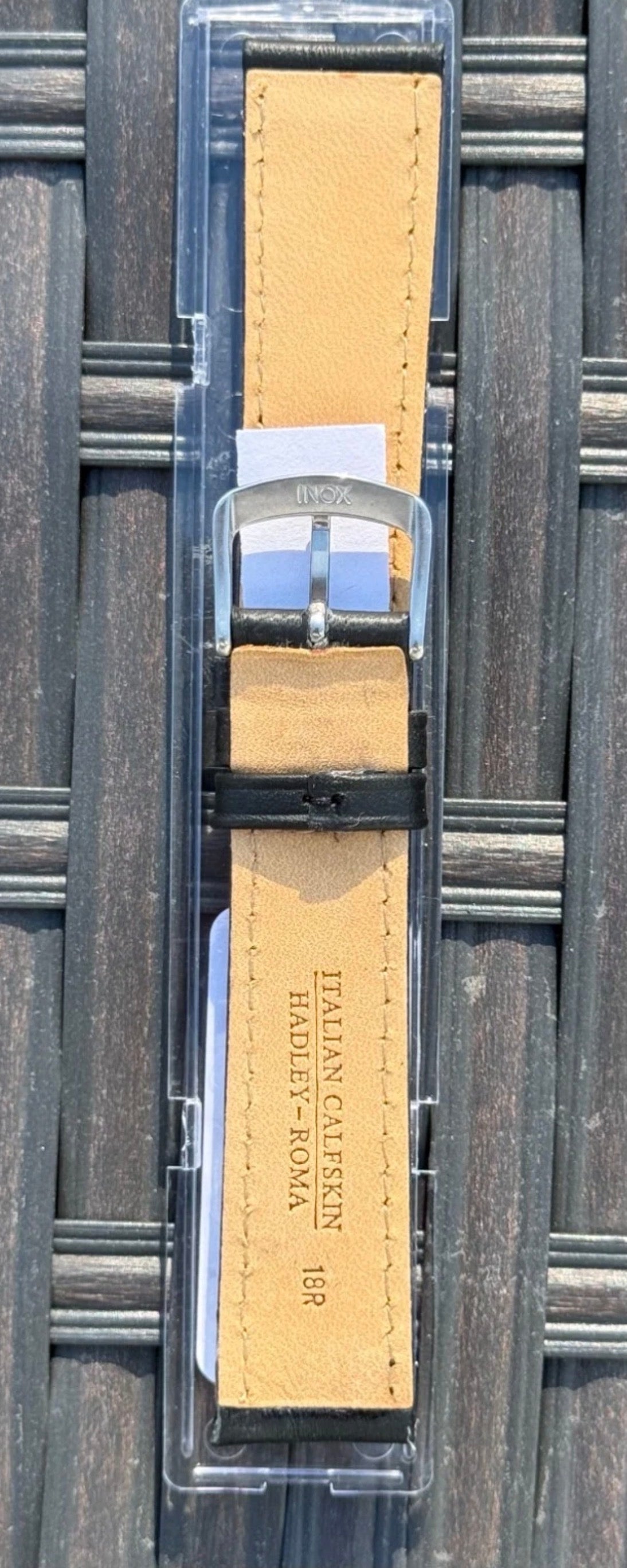 Black Hadley-Roma Leather Strap