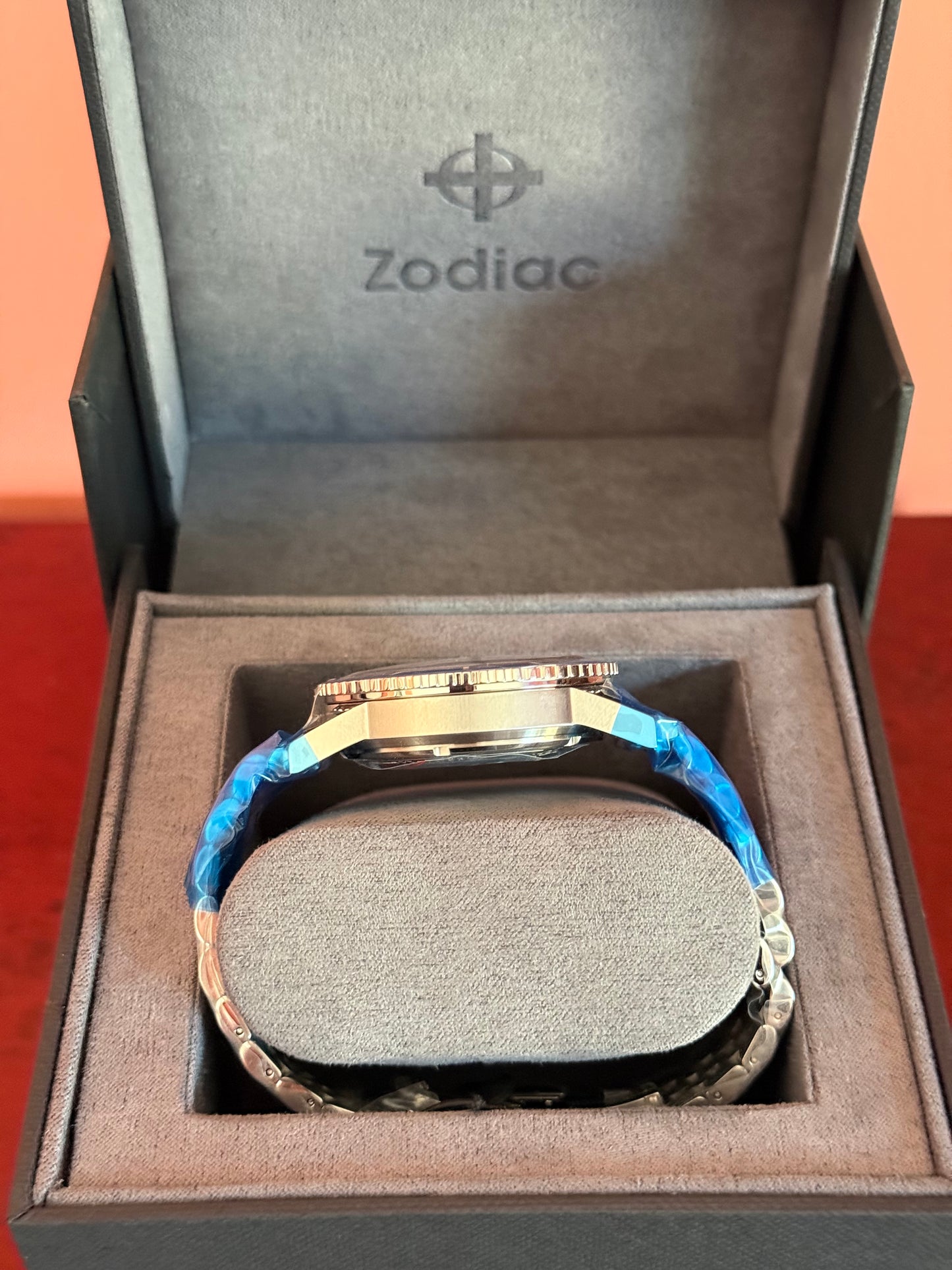 Zodiac Super Sea Wolf Lapis Lazuli Dial Compression Diver