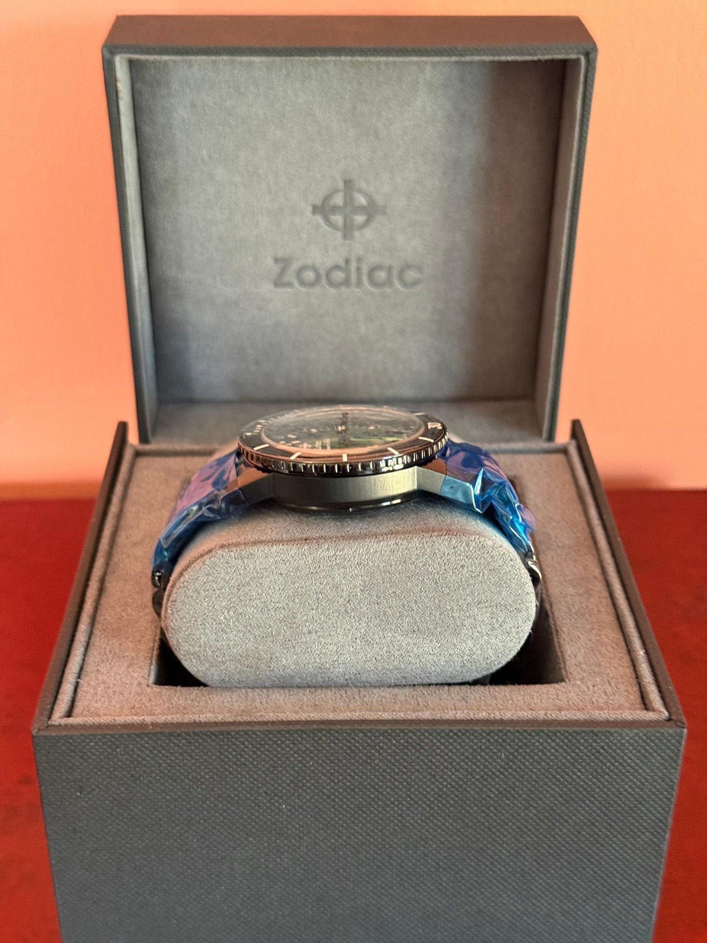 Zodiac Super Sea Wolf Malachite Dial Compression Diver