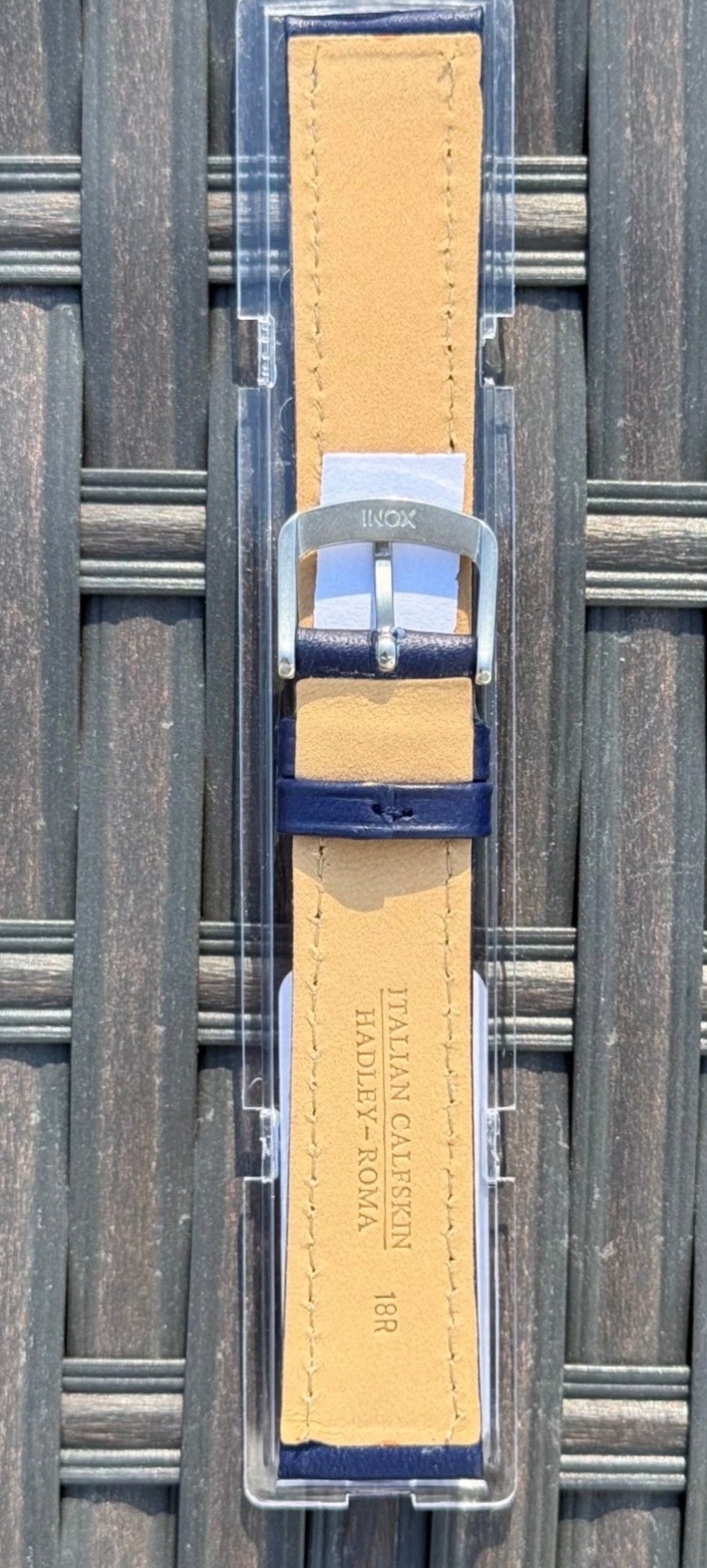 Blue Hadley-Roma Leather Strap