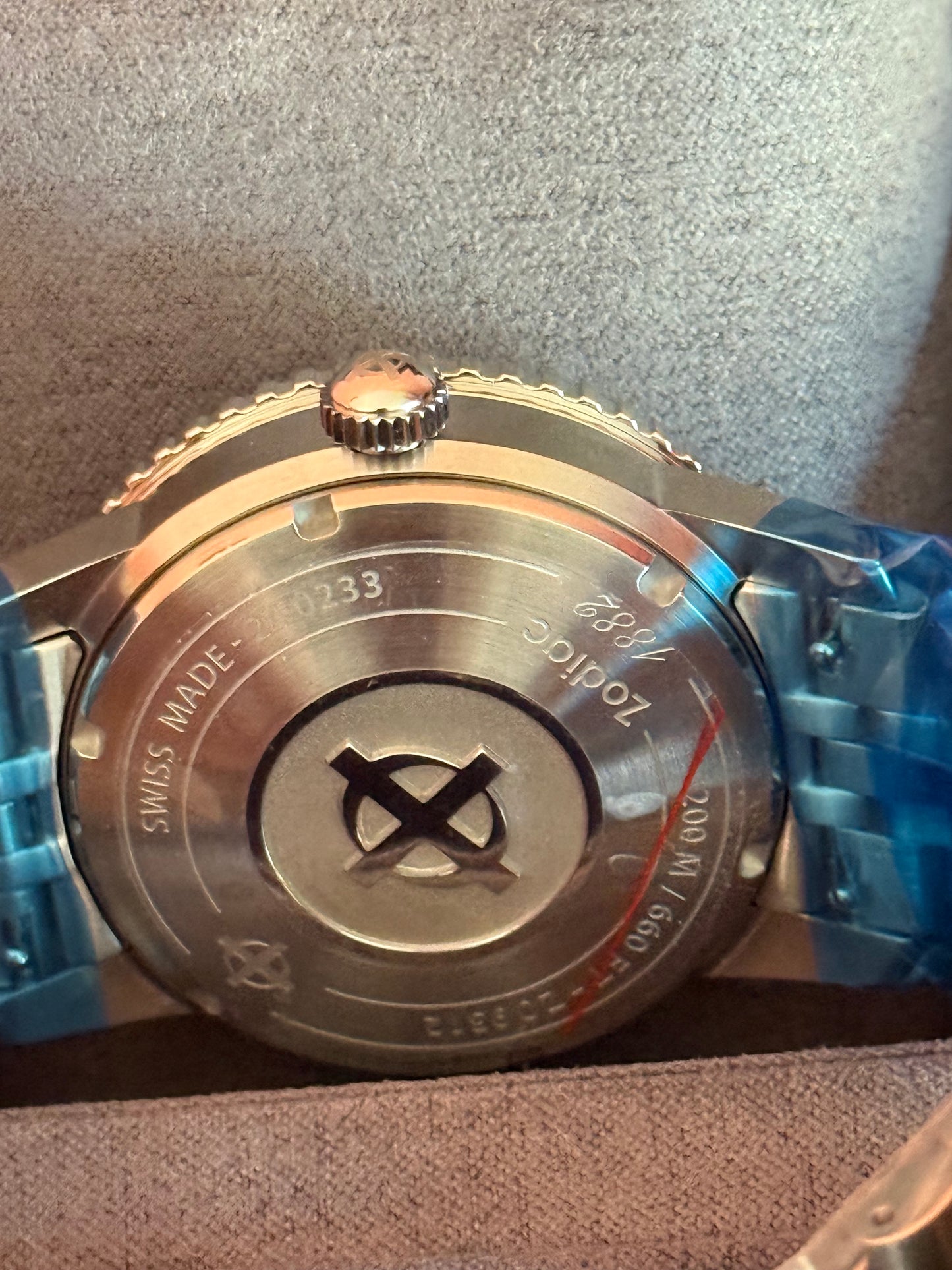 Zodiac Super Sea Wolf Lapis Lazuli Dial Compression Diver