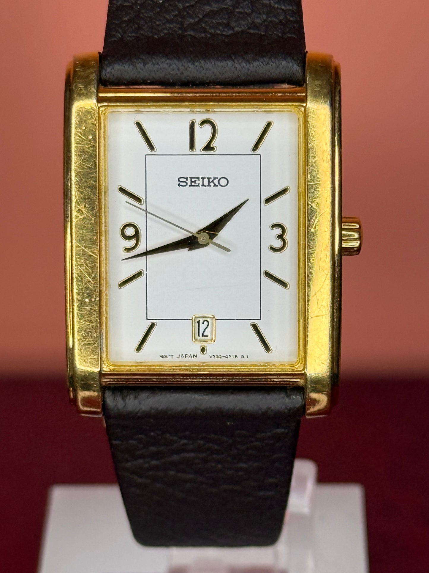 Seiko V752-0449 Quartz Watch Gold Tone
