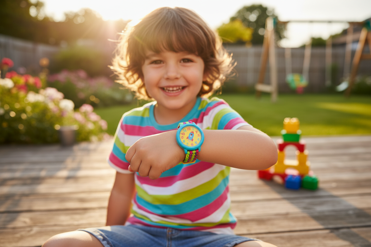 Kids wearing watch